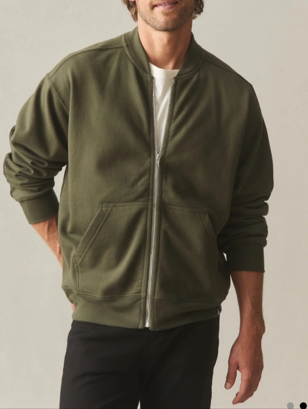American Giant Men's Medium Fleece Bomber Jacket NWOT.